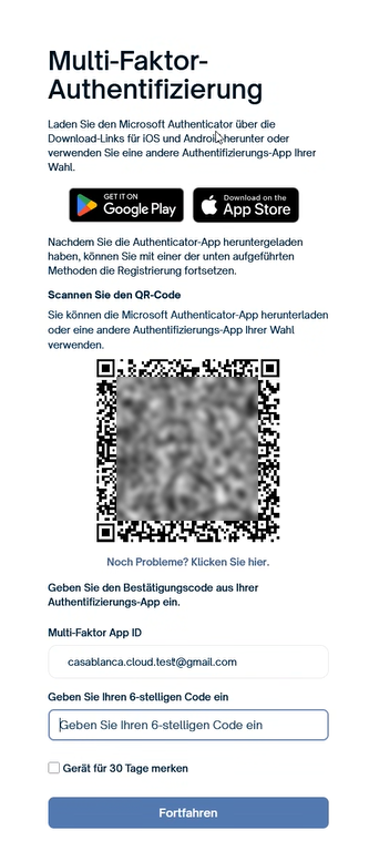 QR-Code zur Aktivierung