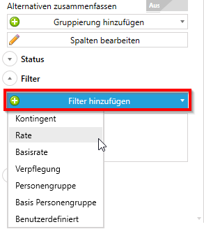 Filter hinzufügen