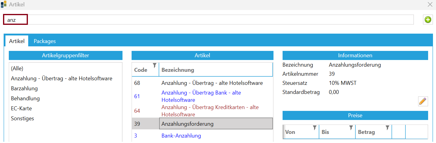 Anzahlungsrechnung