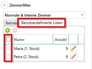 Benutzerdefinierte Listen