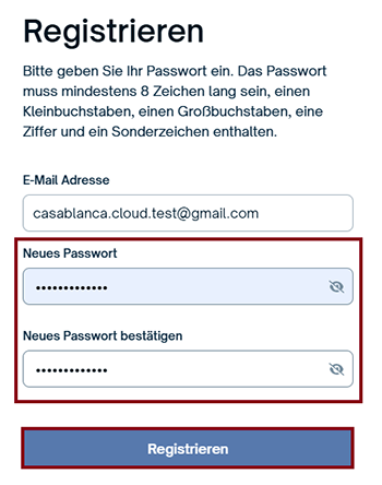 Benutzer Passwort
