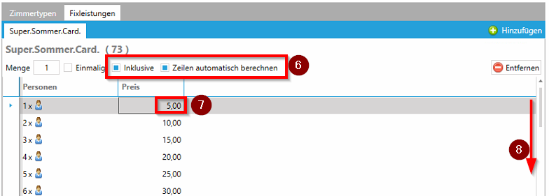 Fixleistung inklusive