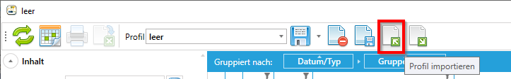 Profil importieren