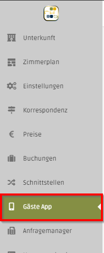 Menü Gäste App