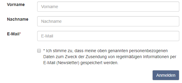 Anmeldeformular