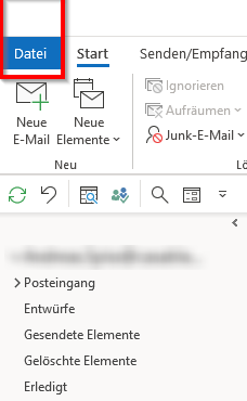 Outlook -&gt; Datei
