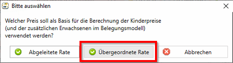 Preisbasis -&gt; Übergeordnete Rate