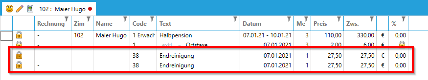 Split wurde erfolgreich durchgeführt