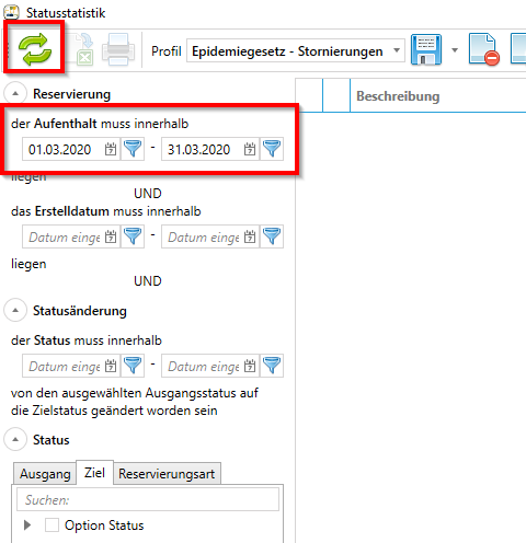 Zeitraum eingeben und berechnen