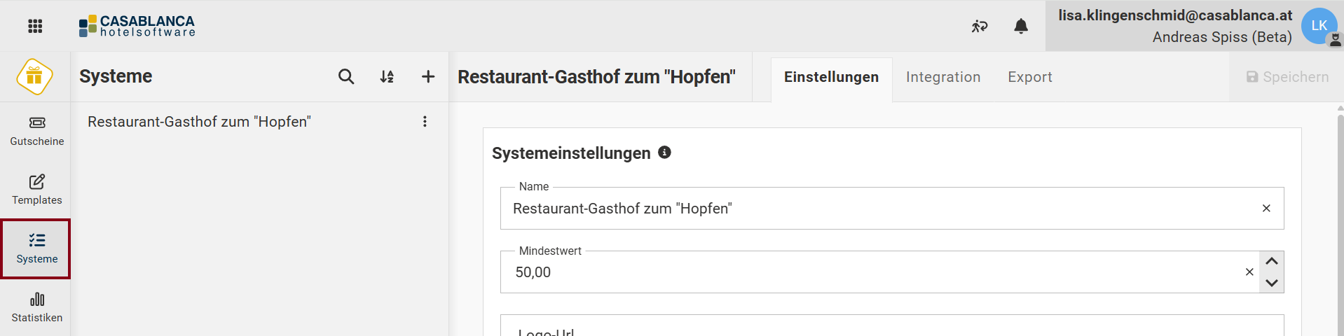 Gutscheinverwaltung