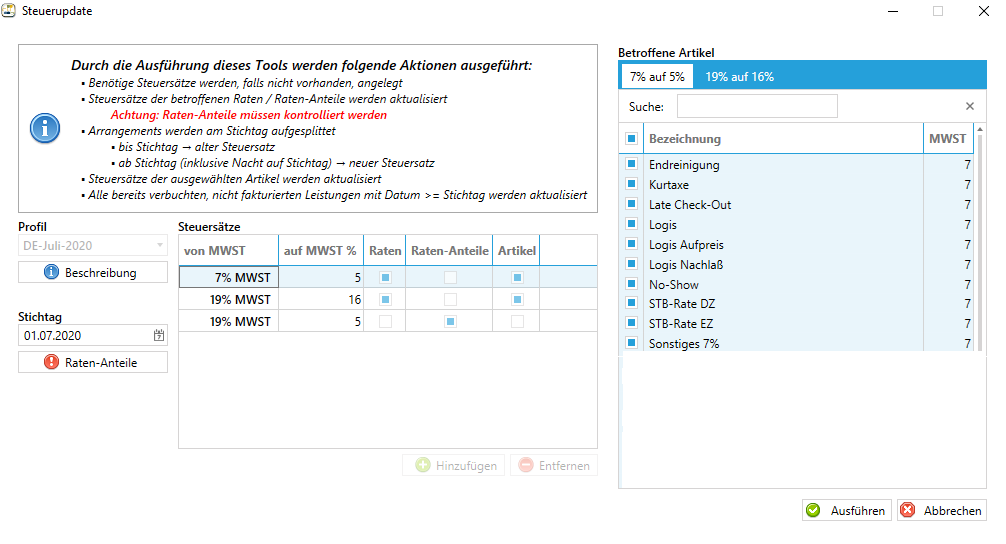 Steuerupdate-Tool